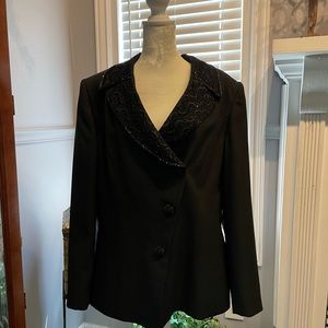 Emily dressy jacket with removable beaded collar size 14